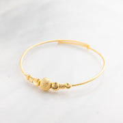 Beads Flex Kids Bangle (D152) - 925 Silver & 24K Gold Plated