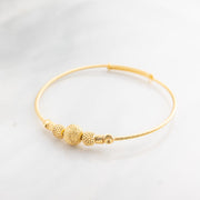 Beads Flex Kids Bangle (D153) - 925 Silver & 24K Gold Plated