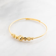 Beads Flex Kids Bangle (D157) - 925 Silver & 24K Gold Plated