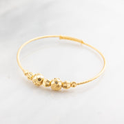 Beads Flex Kids Bangle (D161) - 925 Silver & 24K Gold Plated