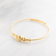 Beads Flex Kids Bangle (D162) - 925 Silver & 24K Gold Plated