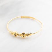 Beads Flex Kids Bangle (D163) - 925 Silver & 24K Gold Plated