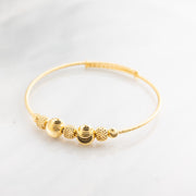 Beads Flex Kids Bangle (D167) - 925 Silver & 24K Gold Plated