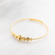 Beads Flex Kids Bangle (D168) - 925 Silver & 24K Gold Plated