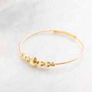 Beads Flex Kids Bangle (D169) - 925 Silver & 24K Gold Plated