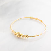 Beads Flex Kids Bangle (D172) - 925 Silver & 24K Gold Plated