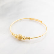 Beads Flex Kids Bangle (D173) - 925 Silver & 24K Gold Plated