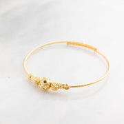 Beads Flex Kids Bangle (D174) - 925 Silver & 24K Gold Plated