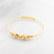 Beads Flex Kids Bangle (D175) - 925 Silver & 24K Gold Plated