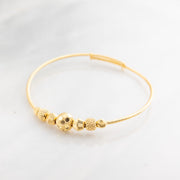 Beads Flex Kids Bangle (D177) - 925 Silver & 24K Gold Plated