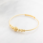 Beads Flex Kids Bangle (D178) - 925 Silver & 24K Gold Plated