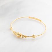 Beads Flex Kids Bangle (D180) - 925 Silver & 24K Gold Plated
