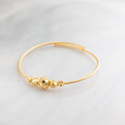 Beads Flex Kids Bangle (D46) - 925 Silver & 24K Gold Plated