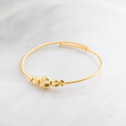 Beads Flex Kids Bangle (D47) - 925 Silver & 24K Gold Plated