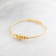 Beads Flex Kids Bangle (D48) - 925 Silver & 24K Gold Plated