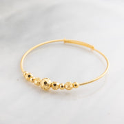 Beads Flex Kids Bangle (D53) - 925 Silver & 24K Gold Plated