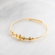 Beads Flex Kids Bangle (D58) - 925 Silver & 24K Gold Plated