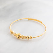 Beads Flex Kids Bangle (D60) - 925 Silver & 24K Gold Plated