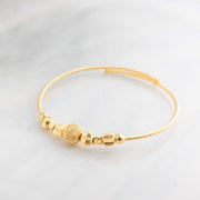 Beads Flex Kids Bangle (D63) - 925 Silver & 24K Gold Plated