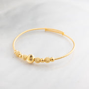 Beads Flex Kids Bangle (D65) - 925 Silver & 24K Gold Plated