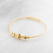 Beads Flex Kids Bangle (D71) - 925 Silver & 24K Gold Plated