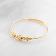 Beads Flex Kids Bangle (D72) - 925 Silver & 24K Gold Plated
