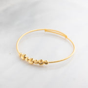 Beads Flex Kids Bangle (D73) - 925 Silver & 24K Gold Plated