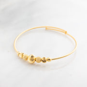 Beads Flex Kids Bangle (D79) - 925 Silver & 24K Gold Plated