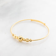 Beads Flex Kids Bangle (D80) - 925 Silver & 24K Gold Plated