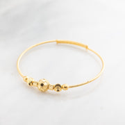 Beads Flex Kids Bangle (D81) - 925 Silver & 24K Gold Plated