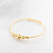 Beads Flex Kids Bangle (D84) - 925 Silver & 24K Gold Plated