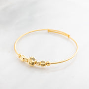 Beads Flex Kids Bangle (D86) - 925 Silver & 24K Gold Plated