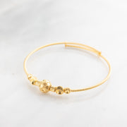 Beads Flex Kids Bangle (D87) - 925 Silver & 24K Gold Plated