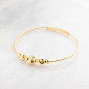 Beads Flex Kids Bangle (D89) - 925 Silver & 24K Gold Plated