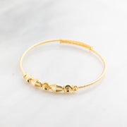 Beads Flex Kids Bangle (D90) - 925 Silver & 24K Gold Plated