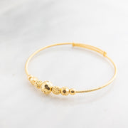 Beads Flex Kids Bangle (D93) - 925 Silver & 24K Gold Plated