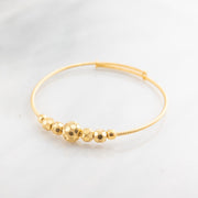 Beads Flex Kids Bangle (D99) - 925 Silver & 24K Gold Plated