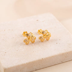Flower Stud Earrings 15 on travertine