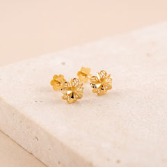 Flower Stud Earrings 16 on travertine