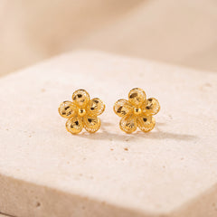 Flower Stud Earrings 19 on travertine