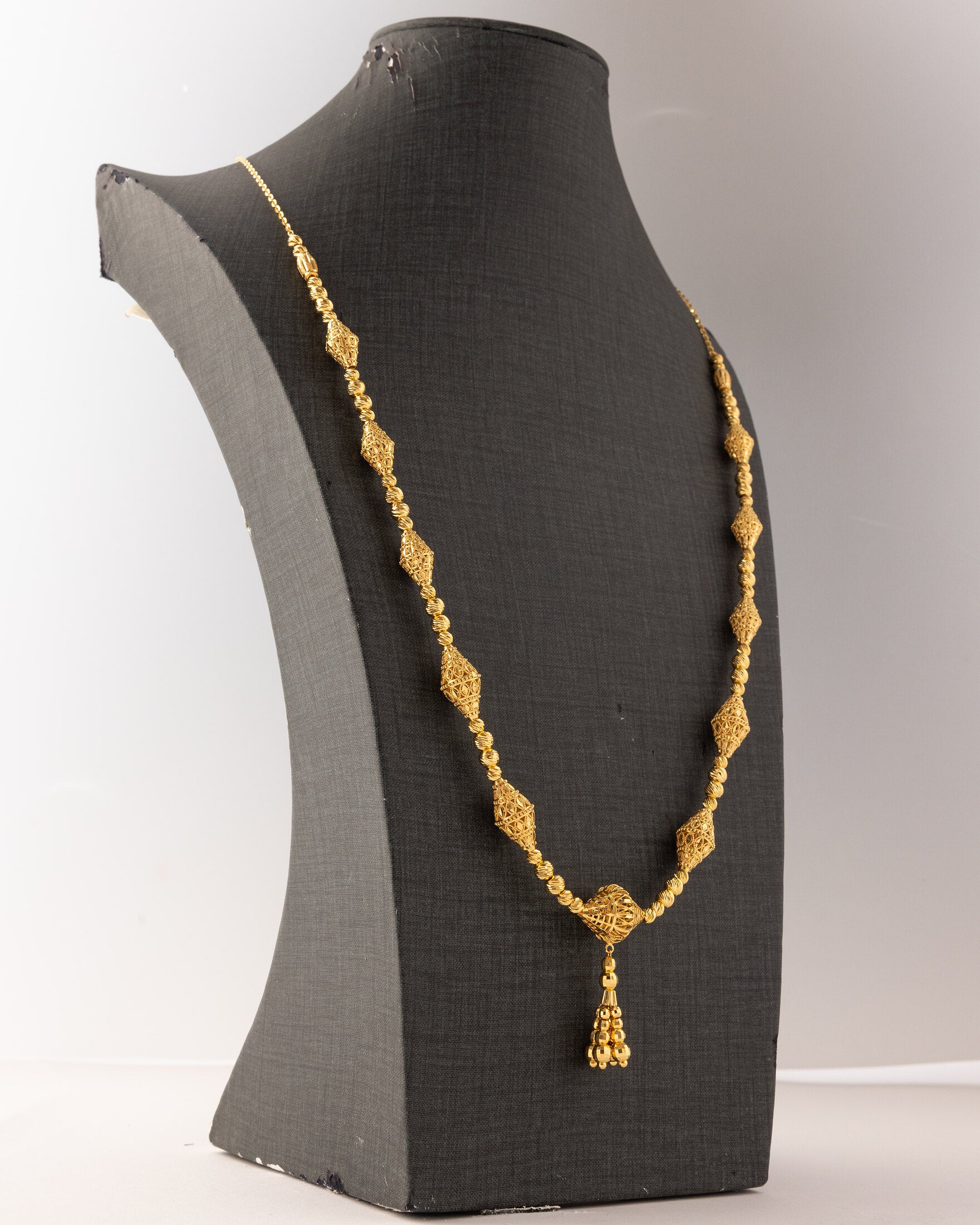Full Beads Mala (D33) - 925 Silver & 24K Gold Plated - Falaq Jewellery Oman