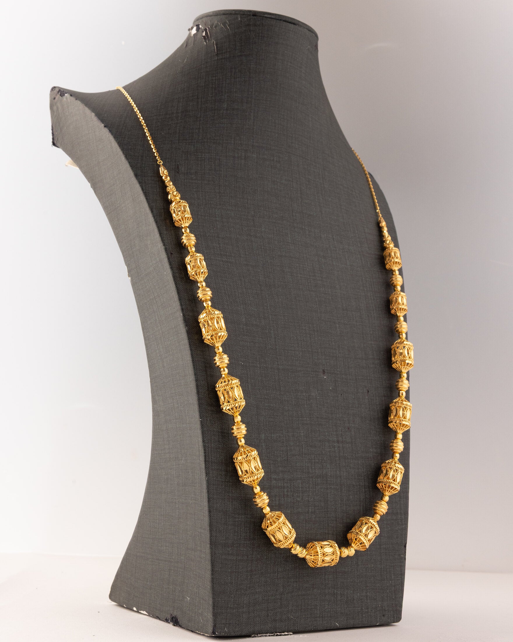 Full Beads Mala (D42) - 925 Silver & 24K Gold Plated - Falaq Jewellery Oman
