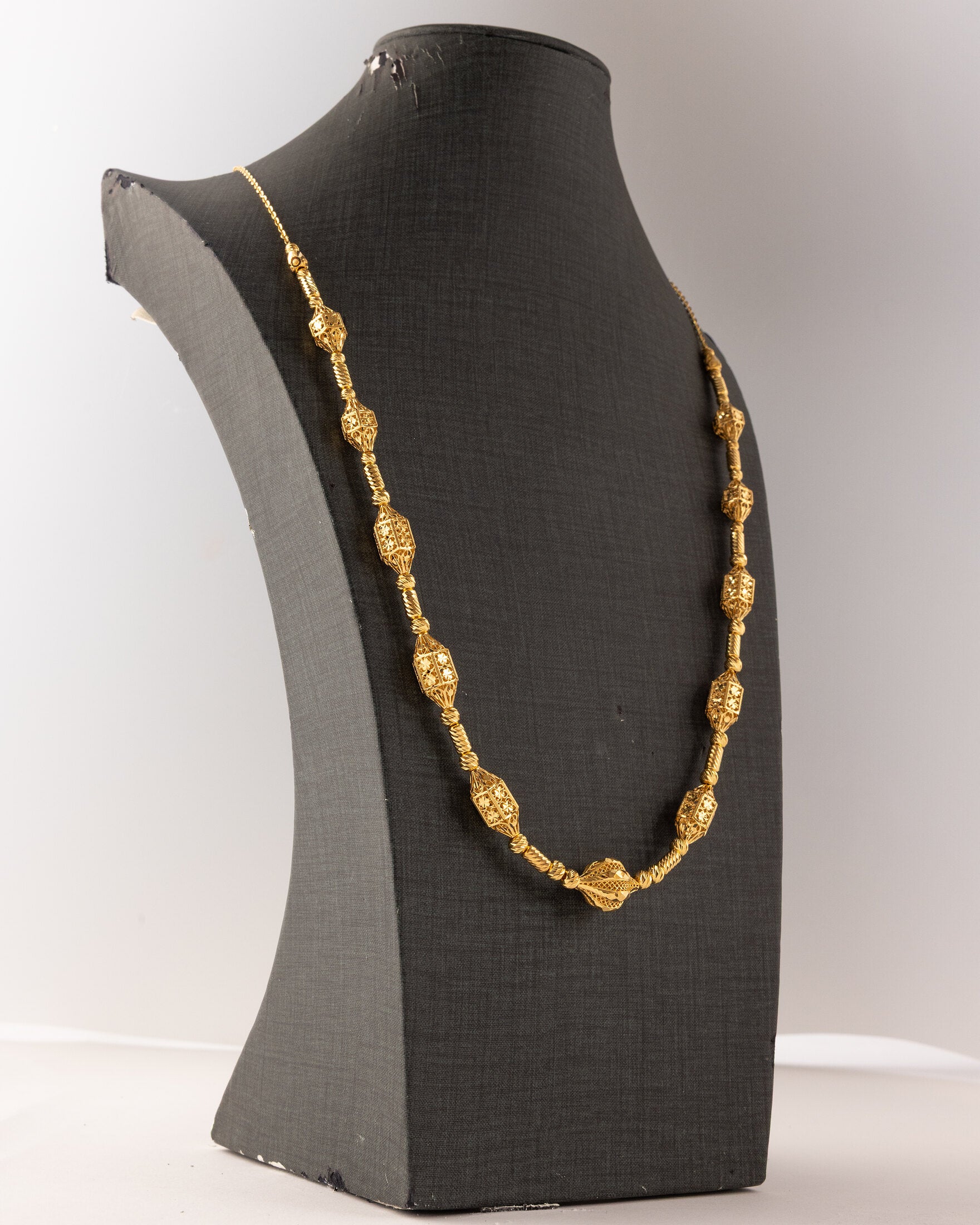 Full Beads Mala (D43) - 925 Silver & 24K Gold Plated - Falaq Jewellery Oman