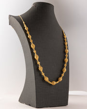 Full Beads Mala (D44) - 925 Silver & 24K Gold Plated - Falaq Jewellery Oman