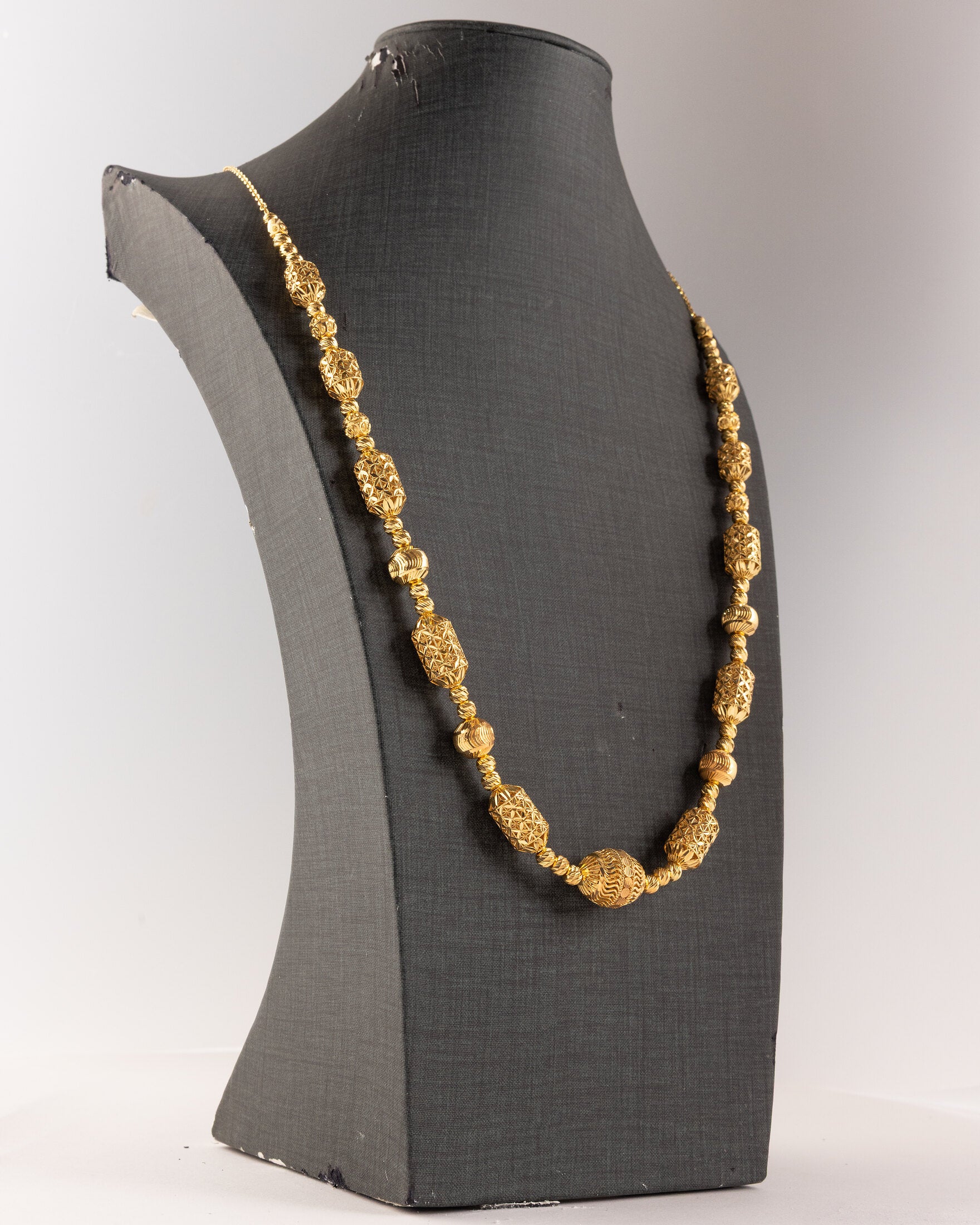 Full Beads Mala (D47) - 925 Silver & 24K Gold Plated - Falaq Jewellery Oman