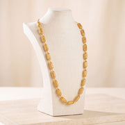 Full Beads Mala Necklace 19 on travertine