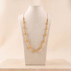 Full Beads Mala Necklace 48 on travertine