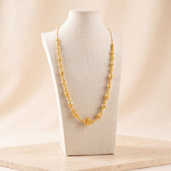 Full Beads Mala Necklace 49 on travertine