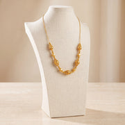Half Beads Mala Necklace 1 on travertine
