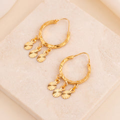 Hoop Earrings D14 - (V1) on travertine